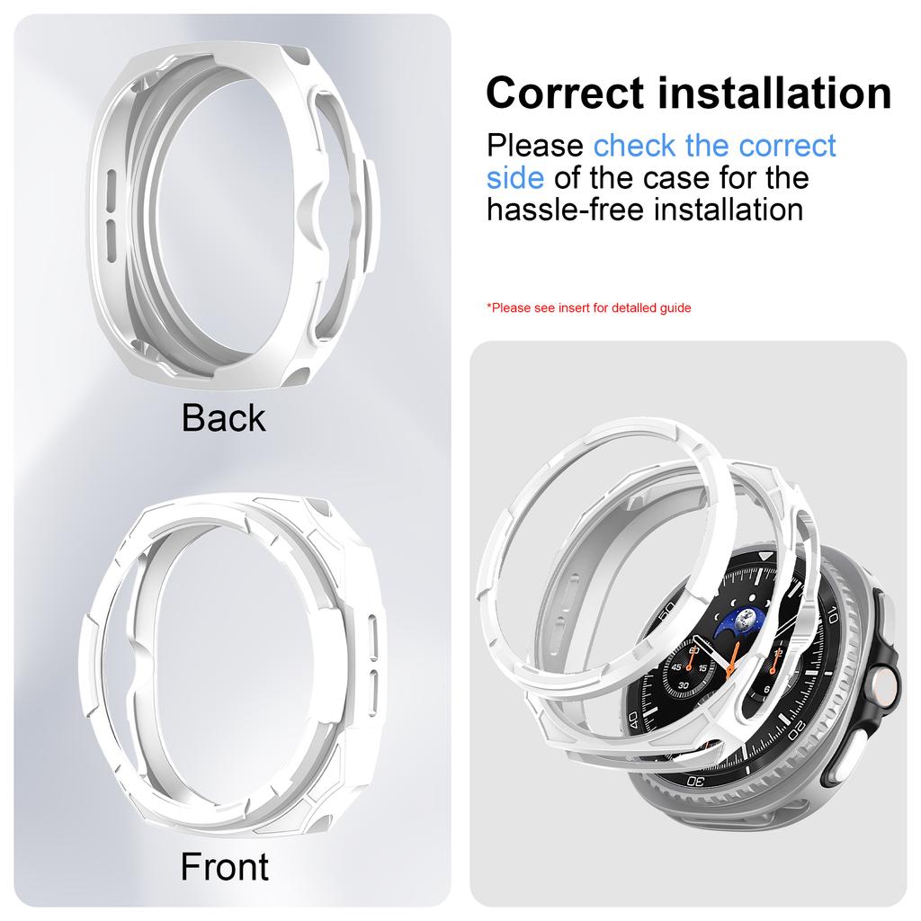 Прочный Безель+Мягкий TPU Бампер Чехол для Samsung Galaxy Watch 8 classic 46мм Защитная Крышка Galaxy Watch 8 classic Защита