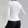 Women Solid Color Bottom Shirt Half High Collar Long Sleeve Bottoming Top Solid Color Slim Fit Pleated Pullover Tops