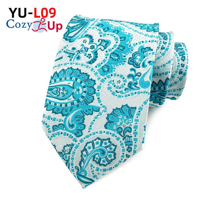 Cozy Up 3,15 дюйма(8 см) Модный полосатый мужской галстук с узором пейсли в клетку и цветком на свадьбу