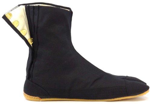 RIKIO Туфли Ninja Tabi с низким верхом и амортизацией! Черный Джикатаби (24,5 см Япония / 7,5 США Женщины / 6,5 США Мужчины)