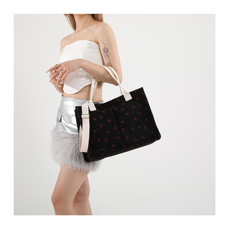 Simple Casual Personality Fashion Single Shoulder Tote Shopping Bag Tote Bag Summer Student Cloth Bag