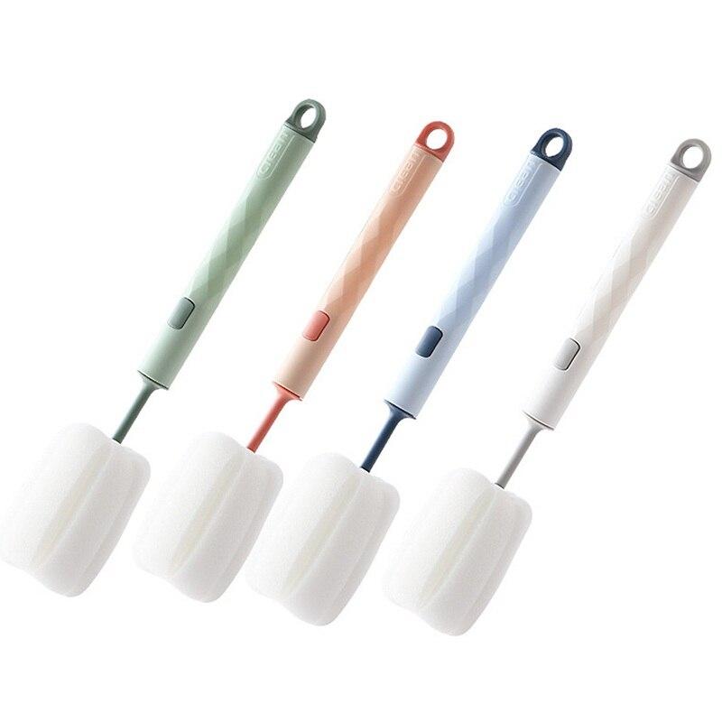 Сменная пластиковая губка для чашек с длинной ручкой для очистки щетки для стеклянных бутылок без тупиков