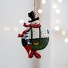 Мультяшная подвеска на елку, снеговик, ретро металлическое украшение для елки, двусторонняя, рождественский подарок, рождественские украшения