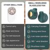 Portable Silent Mini Bladeless Fan Clip On, Mini Fan With Clip, 2025 New Adjustable 3-Speed Suspended Waist Fans, For Outdoor & Travel & Office