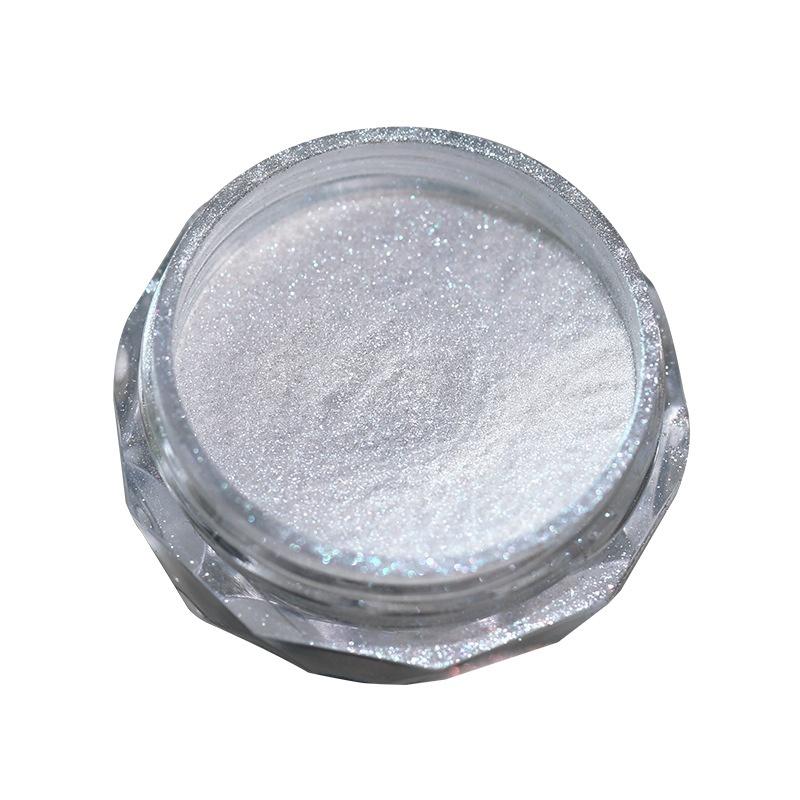 Пудра для ногтей Aurora Moonlight Chrome Высокоглянцевая Зеркальная Мелкий Глиттер Пигмент Маникюр Аврора Жемчужная Втирка Хромовые Ногти