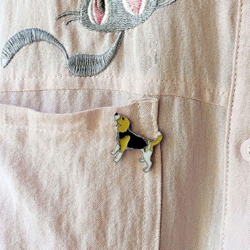 Cartoon Dog Dog Animal Enamel Pins Bulldog Cartoon Metal Badge Pet Dog Brooch Kid Gift