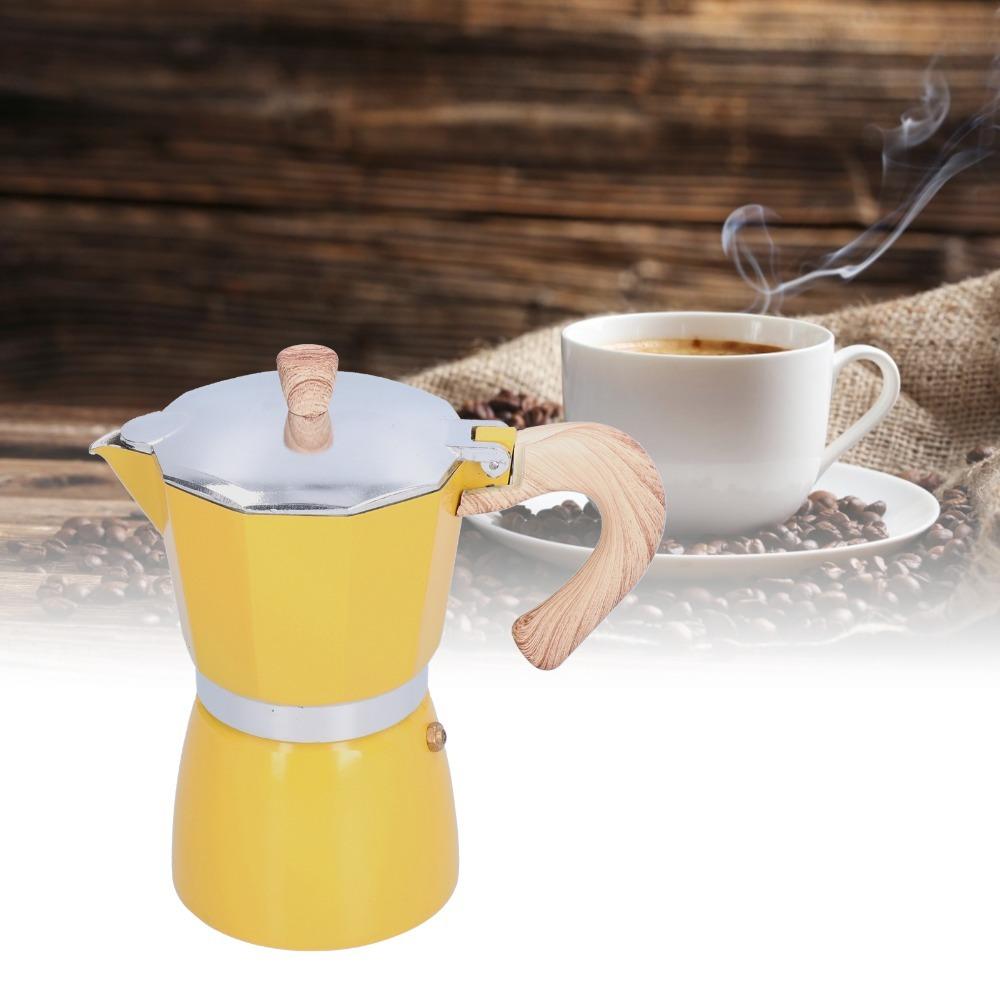 300ML Capacity Moka Pot Aluminum Alloy Coffee Maker Coffee Brewing Coffee Kettle Home Use