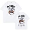Bad Bunny Most Wanted Tour T Shirts Nadie Sabe Lo Que Va Pasar Manana Hip Hop Clothing Tshirt Men Vintage Cotton Tee