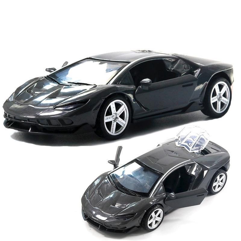 Bag 1:36 Alloy Sports Car Model with Sound and Light Pull Back Door Children's Toys Car Boy Women's Gifts Wholesale