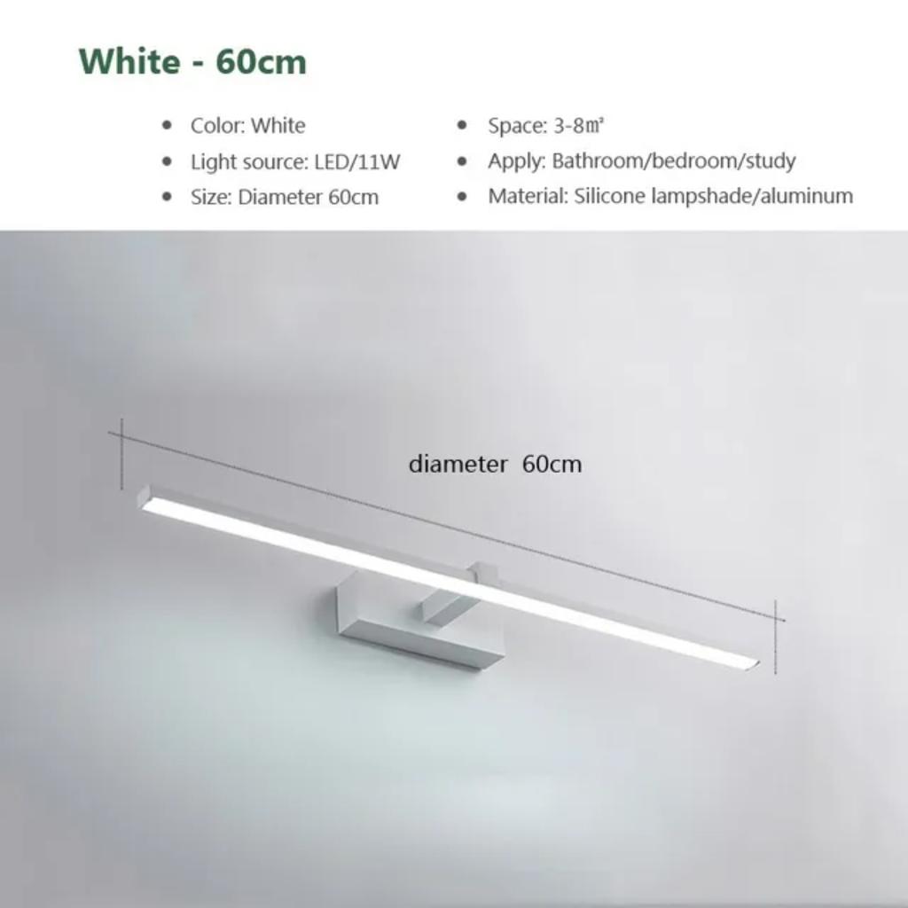 New Led Mirror Lights Wall Lamps Bathroom Waterproof White Black LED Flat Lamp Modern Indoor Wall Lamp Bathroom Lighting Make