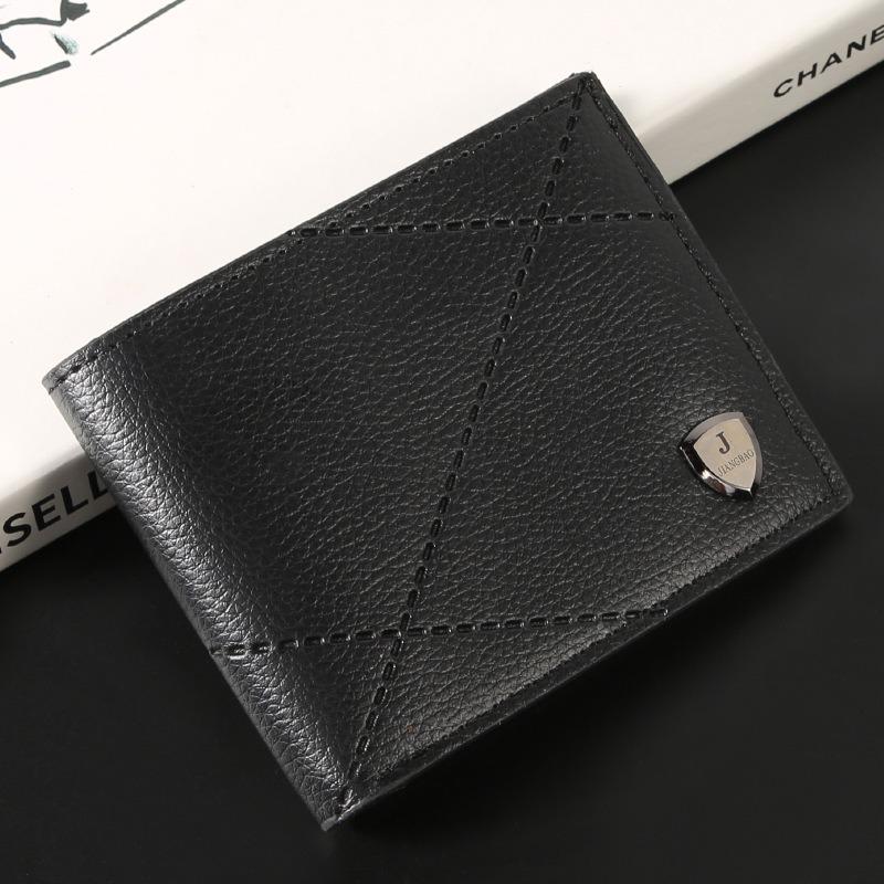 New Men's Wallet Men's Short Multi-Card Position Fashion Casual Wallet Men's Green Thin Two-fold Horizontal Soft Wallet