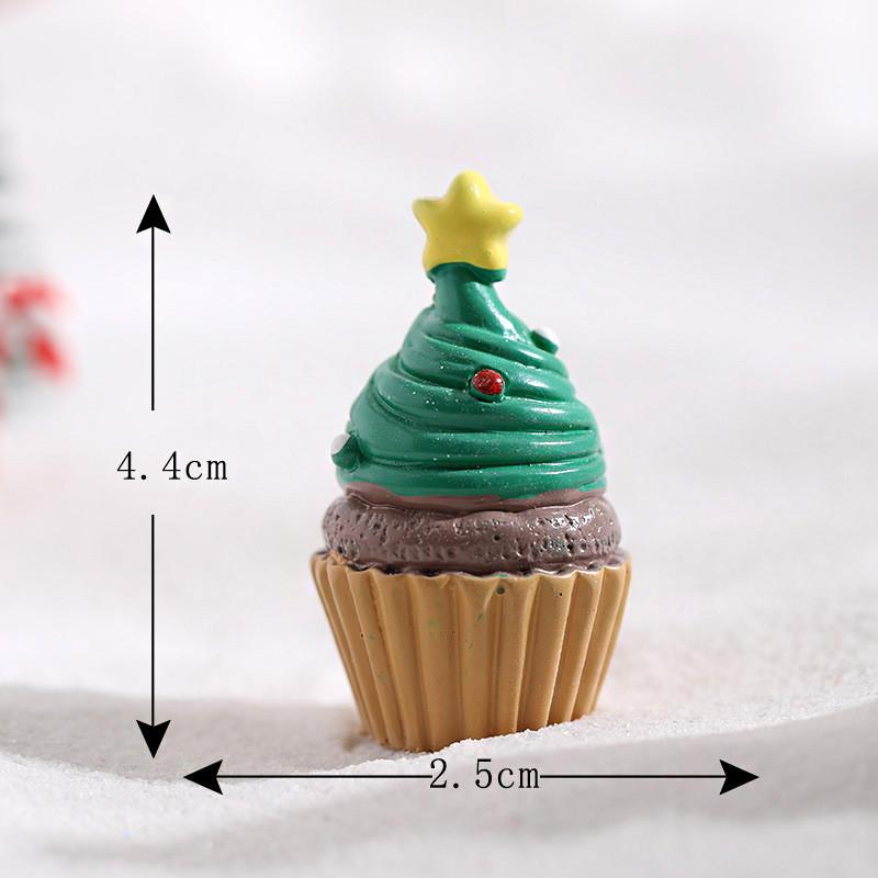 Очаровательный рождественский набор полимерных фигурок с Санта-Клаусом и мини-аксессуарами для снежной сцены