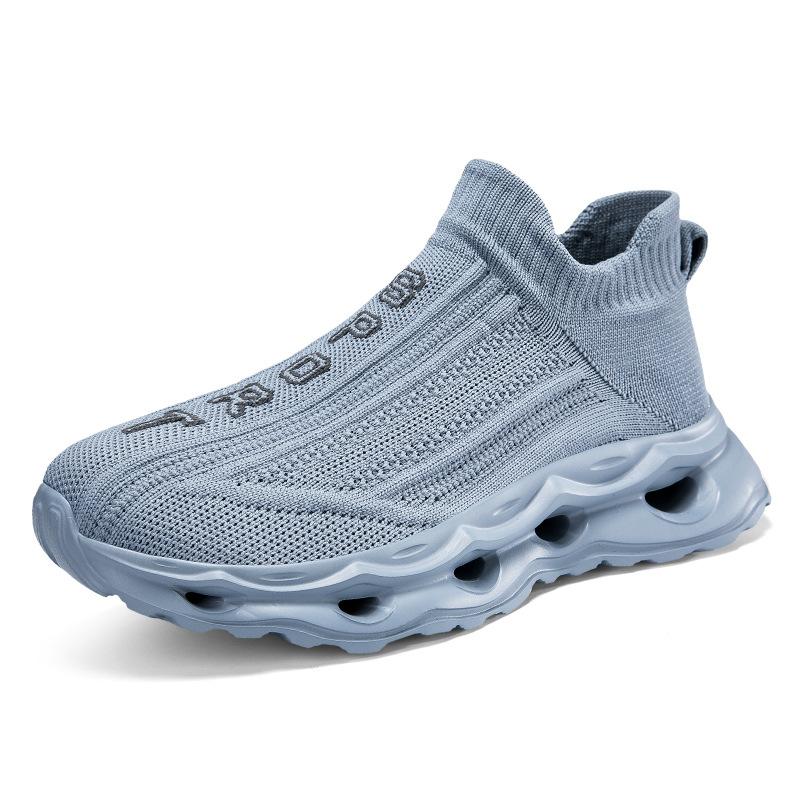 2025 Large Size 48 New Breathable Fly-woven Couple Casual Shoes Soft Sole Light One-pedal Walking Shoes Net Shoes