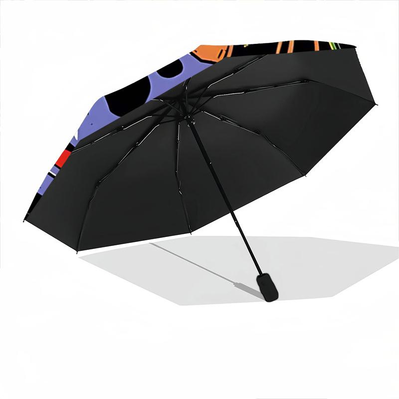 1pc Spooky Pumpkin Pokémon Automatic Folding Umbrella - 3 Folding Design, Vivid Cartoon Pattern, Suitable for Outdoor Activities, A Gift for Fans
