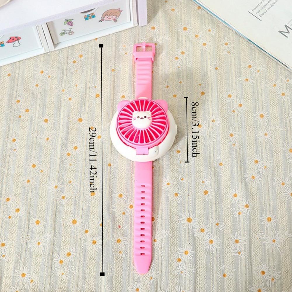 3 Speeds Portable Cute Watch Fan Summer Watch Small Fan Capybara Electric Fan  Children