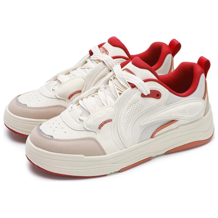 Fila Vibe Fashion Нескользящие Прочные Низкие Кеды для Скейтбординга Мужские кроссовки Белый Коричневый F12M512203FWM