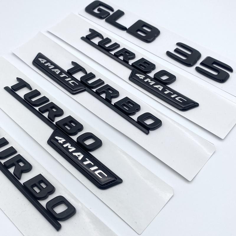 2017 глянцевая черная, серебряная эмблема с буквами GLB35 Turbo 4matic для Mercedes Benz AMG, багажник автомобиля X247, задний логотип