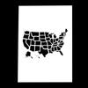 A4 Size Decorative Reusable Map of America Stencil Template Painting Stencils for DIY Crafts Scrabooking Painting On Wood,Canvas,Floor,Wall and Tile