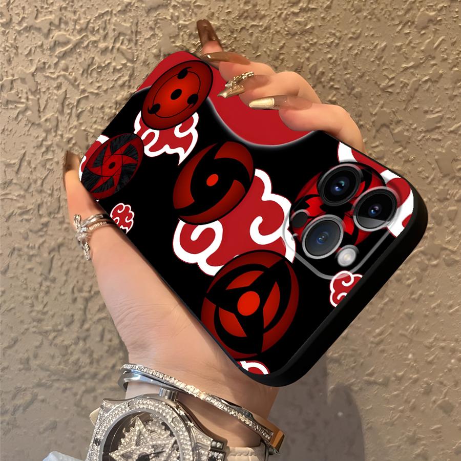 Мягкий задний чехол-бампер для iPhone 7 8 SE X XS XR 12 17Air 14 15 Plus 13 Mini 17 16 Pro Max 11 Акацуки Крутое Облако