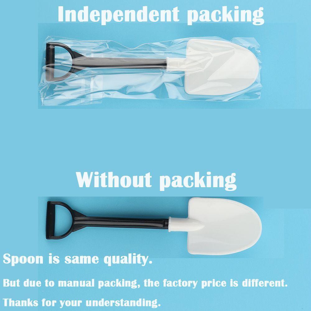 100 Pcs/lot Garden Disposable Party Cutlery Shovel Shape Cake Scoop Dessert Stick Ice Cream Spoon