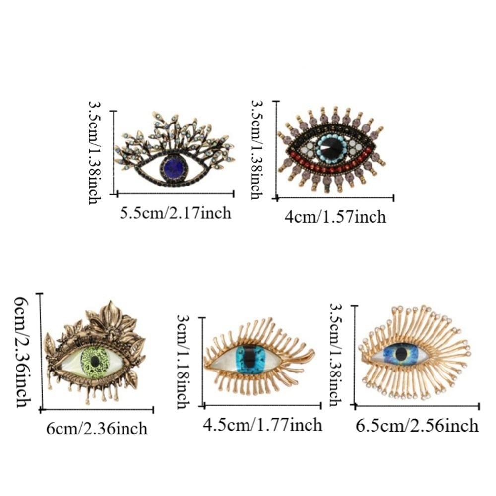 Decoration Luxury Badge Pin Crystal Pendant Rhinestone Eye Brooches Devil Eye Brooch Pin  Gifts