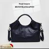 2025 Women's Soft Leather Shoulder Bag: Large Capacity, Fashionable Stitch Design, Perfect for Moms