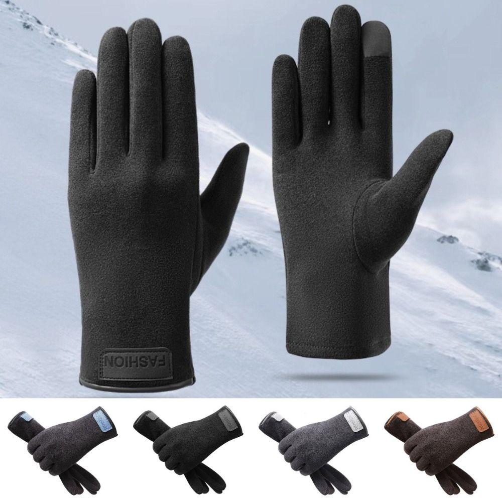 Warm Full Finger Mittens Korean Style Cycling Gloves Elegant Thin Fleece Gloves Outdooor