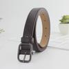 Korean Retro-Style Black Belt with Japanese Buckle for Women - Versatile and Ideal for Jeans