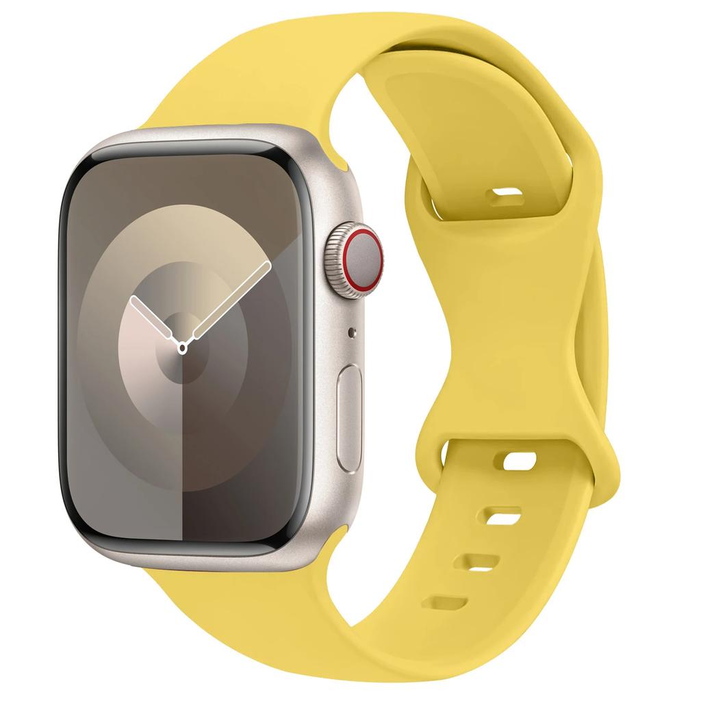 Силиконовый ремешок для Apple Watch Band 45 мм 44 мм 41 мм 40 мм 42 мм 46 мм ultra 49 мм Спортивный браслет correa серия 11 7 8 9 10 4 3 5 6 se