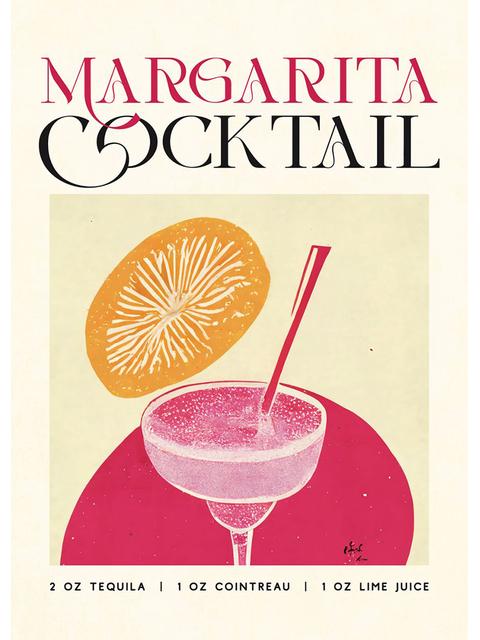 Мультфильм Фруктовый сок Мохито Апероль Шприц Плакаты и печать Сангрия Напиток Негрони Картина на холсте Клуб Бар Магазин Украшение дома Без рамки