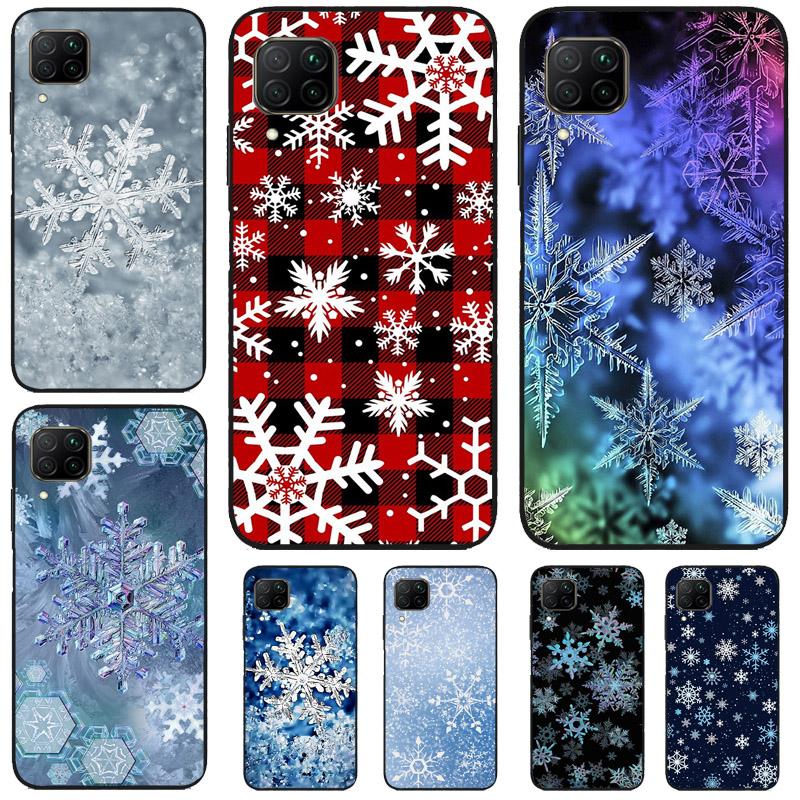 Снежинка Зима Для Huawei Nova Y91 Y90 Y61 Y60 Y70 5T Nova 9 10 SE 11 3i 7i 8i P20 P40 Lite P30 Pro Чехол