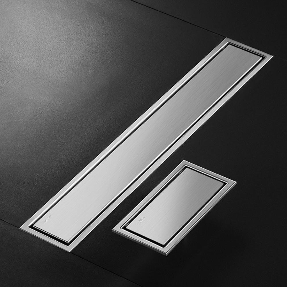 304 Stainless Steel Rectangular Floor Drain Removable Cover Deodorant Drainage  Shower