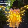 1 комплект, светящиеся крылья феи, костюм на Хэллоуин и Рождество, электрическое светящееся крыло бабочки и ангела для девочек