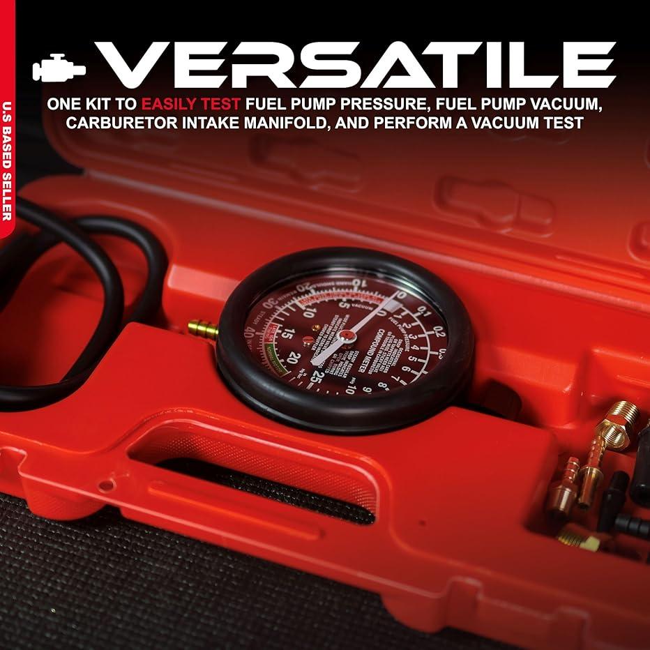 Комплект тестера цилиндров автомобиля Вакуумный бензиновый двигатель Компрессометр Манометр с адаптером