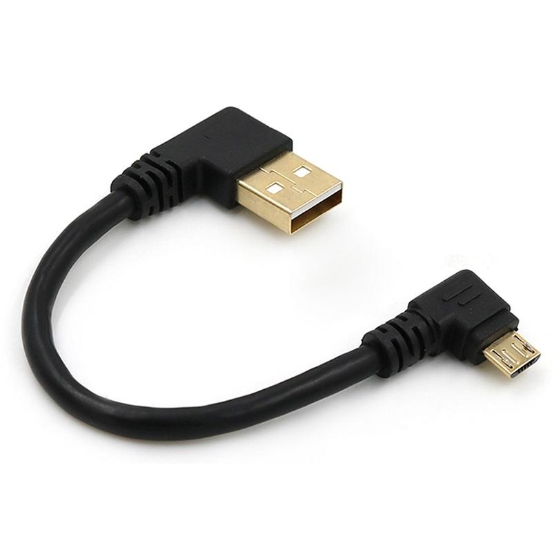 50см Кабель Micro USB под прямым углом к USB A папа под левым углом 90 градусов для синхронизации и зарядки