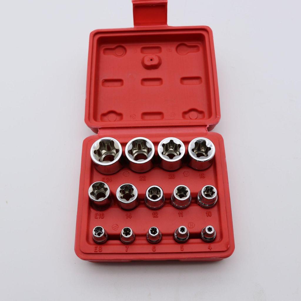 Набор из 14 экстракторов гаек и винтов для поврежденных и некомплектных крепежей