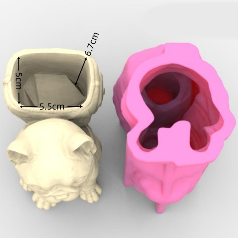 Уникальная силиконовая форма, 3D формы для цветов, милые формы для держателей ручек в форме собаки для сочных и держателей ручек