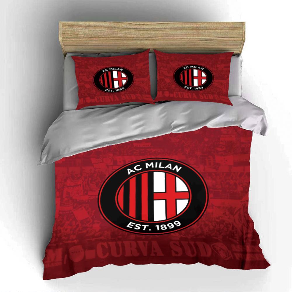 AC Milan Bedding Set Bedding Duvet Cover Set Duvet Cover Pillowcases Home Decor (1 * Duvet Cover 2 * Pillowcases, without duvet insert)