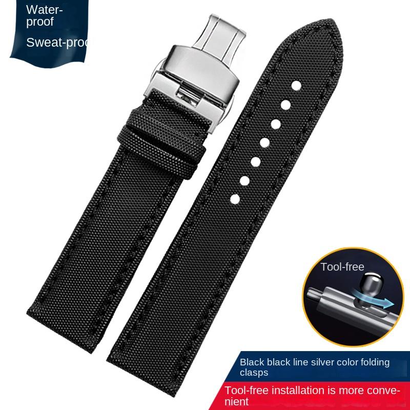 Ремешок для часов с быстрой заменой Для MIDO Helmsman commander omega Tag Heuer Нейлоновый Холст кожа Водонепроницаемый Мужской ремешок для часов 20 мм 22 мм