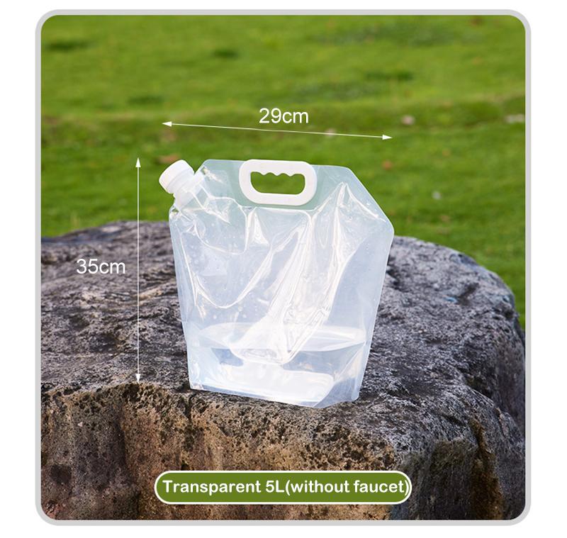 5/10L Foldable Camping Storage Water Bottle Collapsible Bag Carrier Container