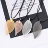 Women Hollow Leaf Pendant Long Chain Necklace Fashion Jewelry Accessory Gift