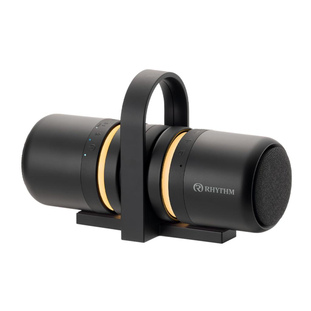 RHYTHM Bluetooth Speaker Stereo Compatible Design IP67 Dustproof Waterproof 20 Hours Continuous Playback Magnetic USB Charging Black 9YYA30RH02 [Good