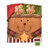 Christmas Chair Cover Snowman Santa Claus Deer Shape Christmas Themed Back Cover Restaurant Seating Decor