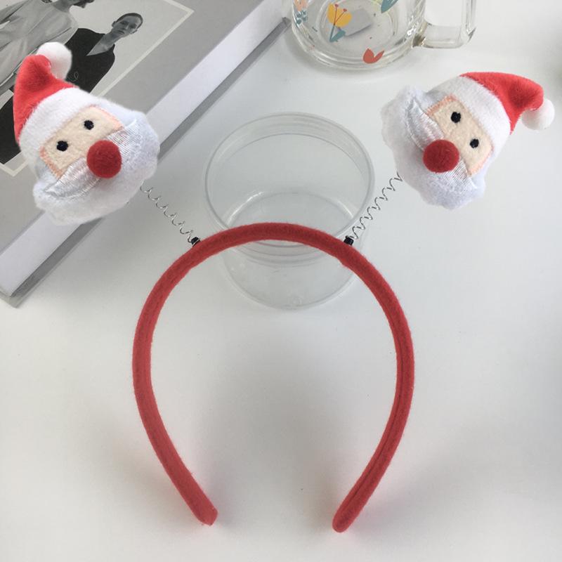 Рождественский ободок с рогами в стиле Мори Гёрл: Милый красный снеговик - аксессуар для волос для праздничных вечеринок