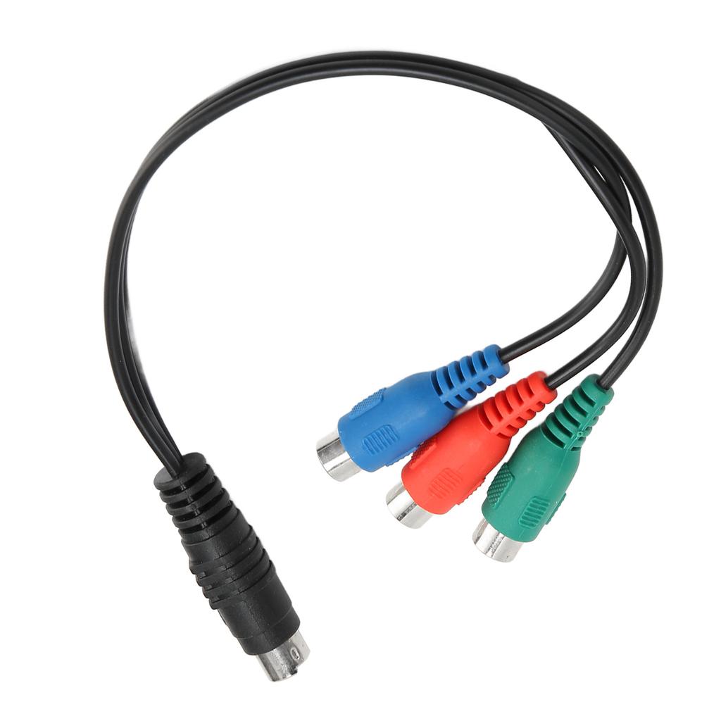 S Video 7 Pin Male to 3RCA Female Cable High Accuracy 7 Pin to AV Cable Sound Adapter Cable 0.9ft