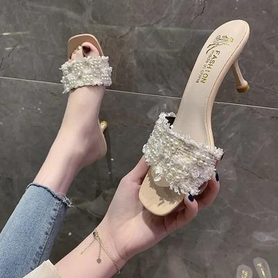 Босоножки на танкетке для женщин, туфли для стриптиза, высокие каблуки, китайцы, шлепанцы, модные пляжные тапочки, женские сандалии, женские дизайнерские каблуки