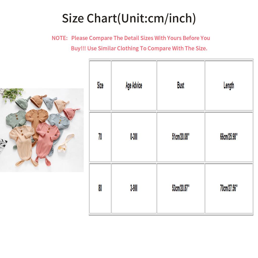 Newborn Infant Gowns Sleeping Bag Pajamas Outfits Swaddle Blanket Sleepwear