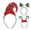 Светодиодные рождественские повязки на голову, шапки эльфа, обруч для волос в виде оленя со светодиодной подсветкой