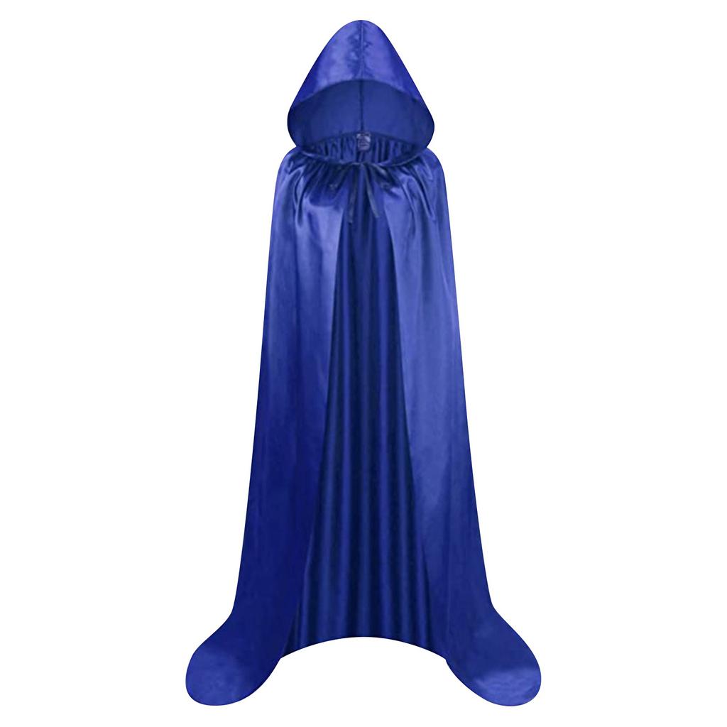 Halloween Cape Stand-up Tie Hood Death Cape Cloak Black Cape