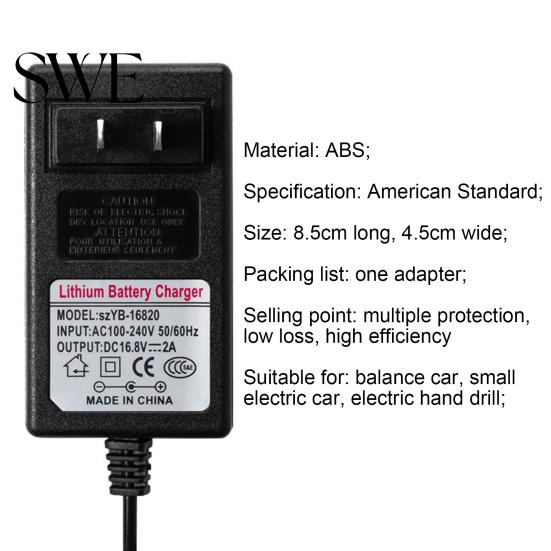 Supply Charger Battery Environmental Friendly Easy to Use Adapter ABS Power for Balance Bike